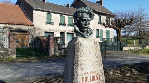Le buste et maison  de Maurice Rollinat